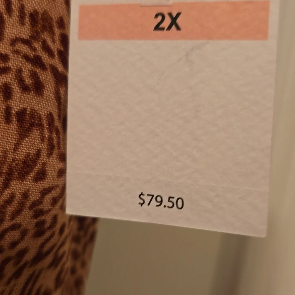 JESSICA SIMPSON BRAND WOMEN'S PLUS SIZE LEOPARD PRINT PANTS SIZE 2X - Picture 5 of 14